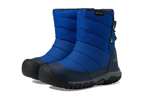 Keen Puffrider Vinterstövlar för barn, Storlek: 35, Blue Skinnimitation/textil 195208247392