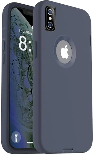 ORIbox silikonfodral för iPhone XS MAX, stötsäker anti fall skyddande fodral, mjuk touch finish silikon yttre känsla 192132607551