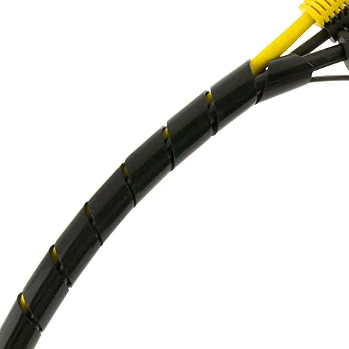 SeKi 15547 spiralband 7,560 mm 5 meter svart, flexibel kabelslang spiralslang kabelskydd; för buntning av kablar 4053171973907