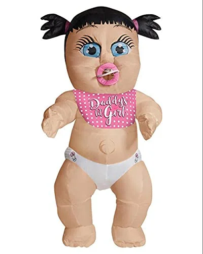 Rubies officiella uppblåsbara baby maskeraddräkt för vuxna, pappas flicka, svensexa kostym vuxen en storlek 883028249879