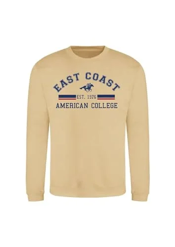 AMERICAN COLLEGE USA tröja med tryck varma kläder blandade män och kvinnor casual modell ACSCRW2 Beige L, färg, L 3666052670850