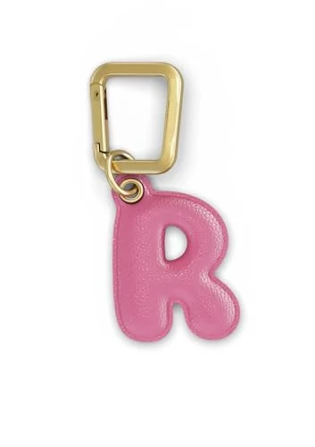 UNTAGS charm bokstav R material med lädereffekt inklusive gyllene metallspänne ros 8018080443077