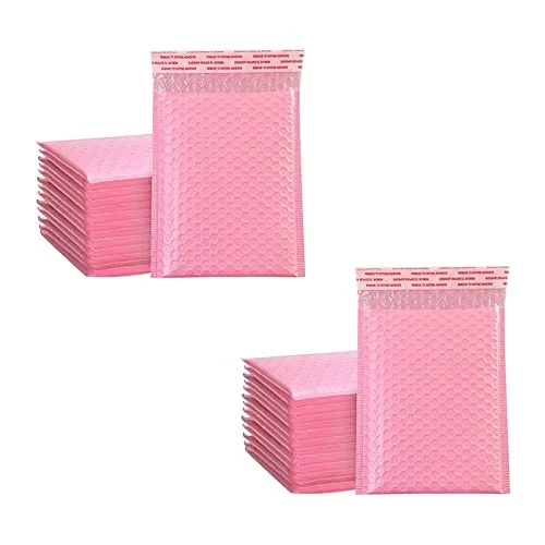 100 självförseglande skuminslagsserier vadderade kuvert med bubbelpåse paket rosa väska 4711264606841