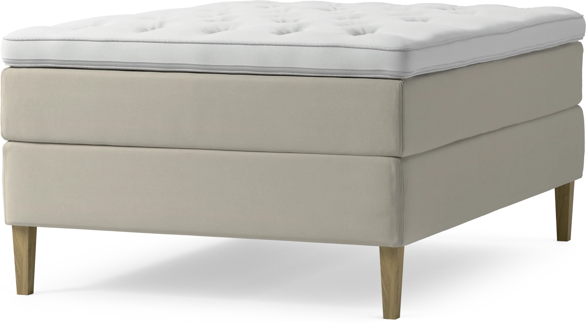Delux Dream Kontinentalsäng, enkelsäng 140 cm med bäddmadrass och sängben jN6jq