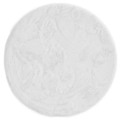 LUXOR levande fuskpäls coste fluffig matta sovrum perfekt för användning som sängmatta mysig pälsmatta lammskinnsimitation 120 cm rund vit 4002398172808