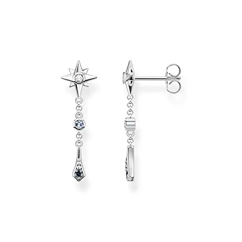 Thomas Sabo Boucles d'oreilles Etoile Royauté avec Pierres Argent Sterling 925 H2209 945 7 4051245509960