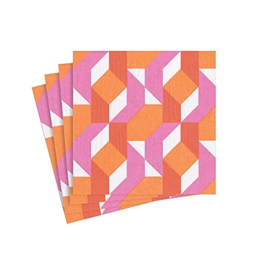 Underhållande med Caspari Colour Theory Cocktail pappersservett fuchsia 25096873727