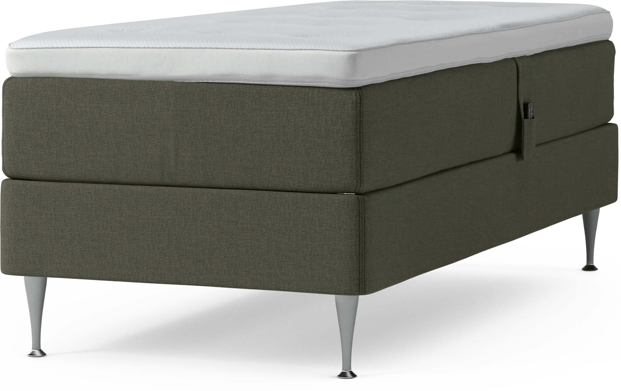 Delux Dream Ställbar säng, enkelsäng med bäddmadrass och sängben Zh06r