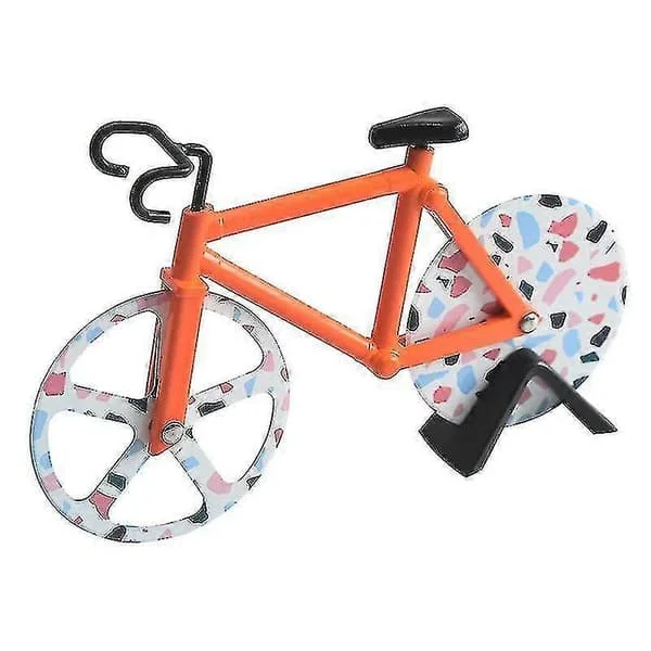 1 st cykelpizzaskärare, pizzaskärare i rostfritt stål, pizzaskärare med plasthållare, med non-stick-beläggning och stödben, enkel orange 3384735002 1 st cykelpizzaskärare, pizzaskärare i rostfritt stål, pizzaskärare med plasthållare, med non-stick-beläggning och stödben, enkel orange 3384735002