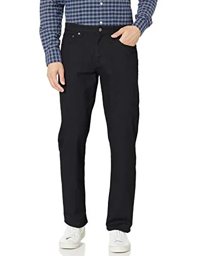 Amazon Essentials mäns avslappnad passform 5 ficka stretch twillbyxor, svart, 38 B x 32 L 193548631772