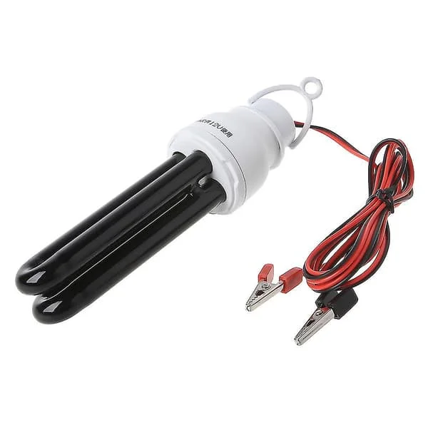 1 Set Uv-ljus 12v 20w Svart Ljuslampa Spiral Energisparande Lila Ljus Gård Jordbruk Insektsfälla Ljus Ultraviolett Yu YIXI-22509