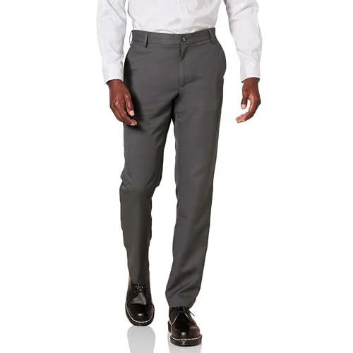 Amazon Essentials Herr Slim Fit klänning med platt framsida, mörkgrå, 30 B x 32 L 195111847580