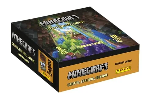 Panini Minecraft Trading Cards 3 Create, Explore, Survive Box med 18 fickor, 004734BOX18F 8051708004052