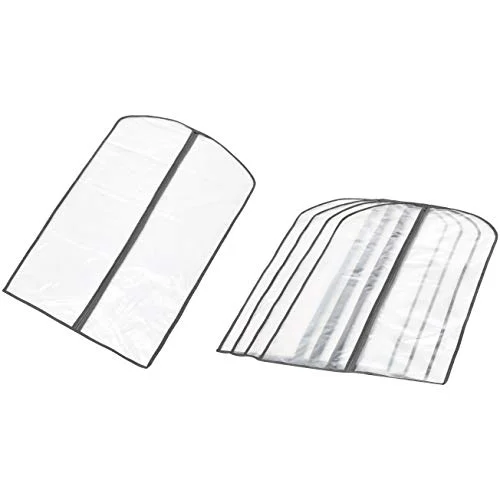 Amazon Basics PEVA klädöverdrag, med dragkedja, 5 stycken, genomskinlig 819154020662