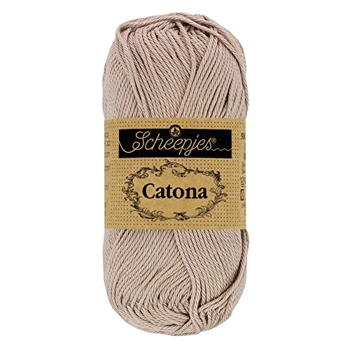 Scheepjes Catona 406 Mjuk Beige Garn 10x50g 8717738685363