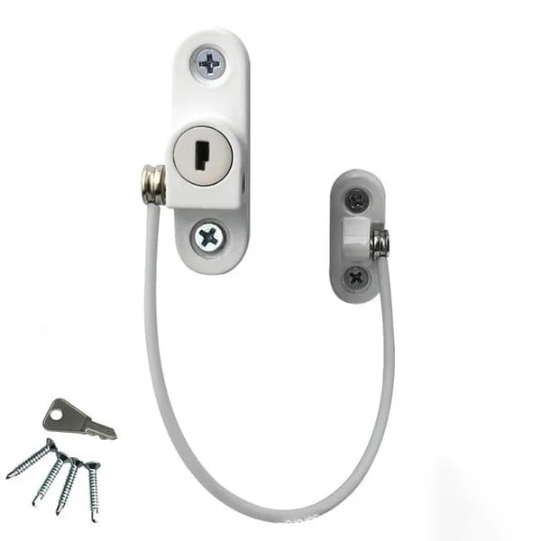 1 Fönsterbegränsare, Barnsäkerhetsfönsterlås, Stöldskyddsfönsterlås – Vit White H08-2606-385 1 Fönsterbegränsare, Barnsäkerhetsfönsterlås, Stöldskyddsfönsterlås – Vit White H08-2606-385