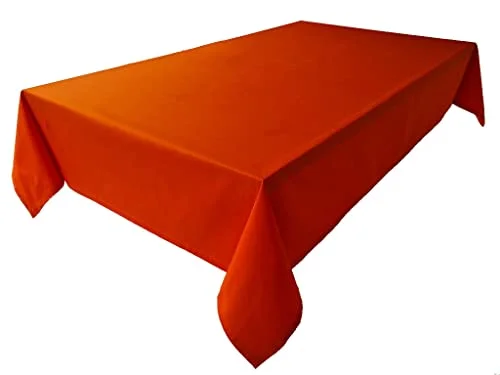 Högkvalitativ bordsduk bordslinne av 100% bomullssamling, koncept, färg och storlek valbar (bordsduk 80 x cm, orange) 4260585473149