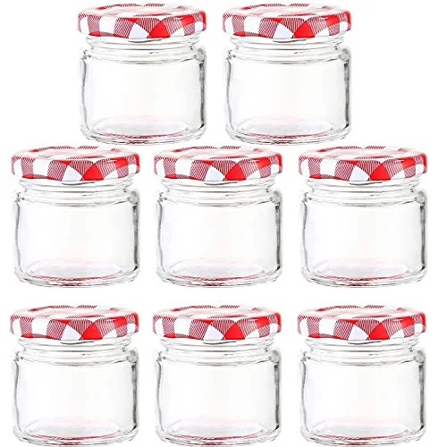 8 stycken syltburkar, honungsglas, transparent syltglas, lämplig för godis, sylt, fruktkonserverade (100 ml) 738086608468