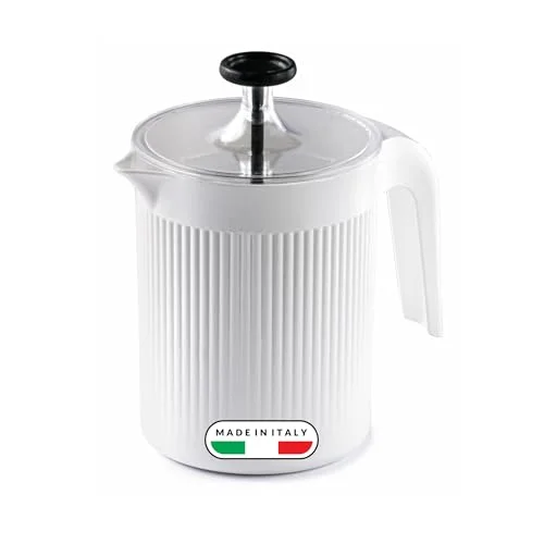 Snips Cremix mjölkskummare manuell Färg vit 0,50 L 10 x 14,50 15,30 cm Tillverkad i Italien BPA fri och ftalatfri 8001136905575
