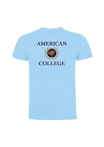 AMERICAN COLLEGE USA T shirts sport andas tryckta unisex kläder barn pojkar och flickor casual modell ACTSW7 himmelsblå XL, turkos, XL 3666052655994