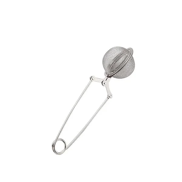 1 Pack Mesh Snap Ball Tea Strainer med handtag för lösteeblad och kryddor i rostfritt stål Tzy01-003889FG