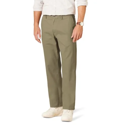Amazon Essentials herr Classic Fit skrynkelbeständig platt framsida chinos byxa (finns i stor och hög), kakibrun, 48 B x 34 L 196433254582