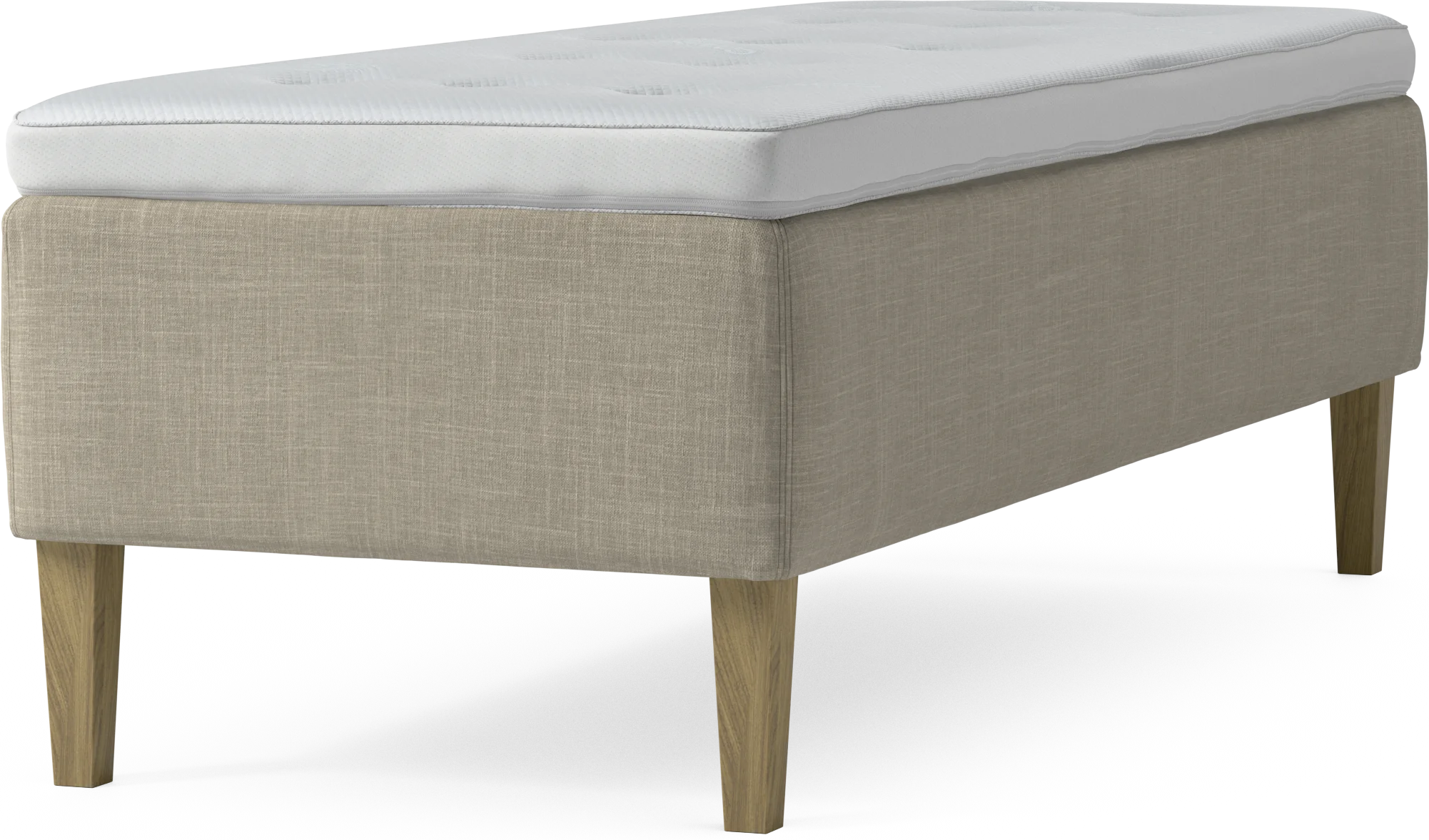 Delux Dream Ramsäng, enkelsäng med bäddmadrass och sängben F68rW