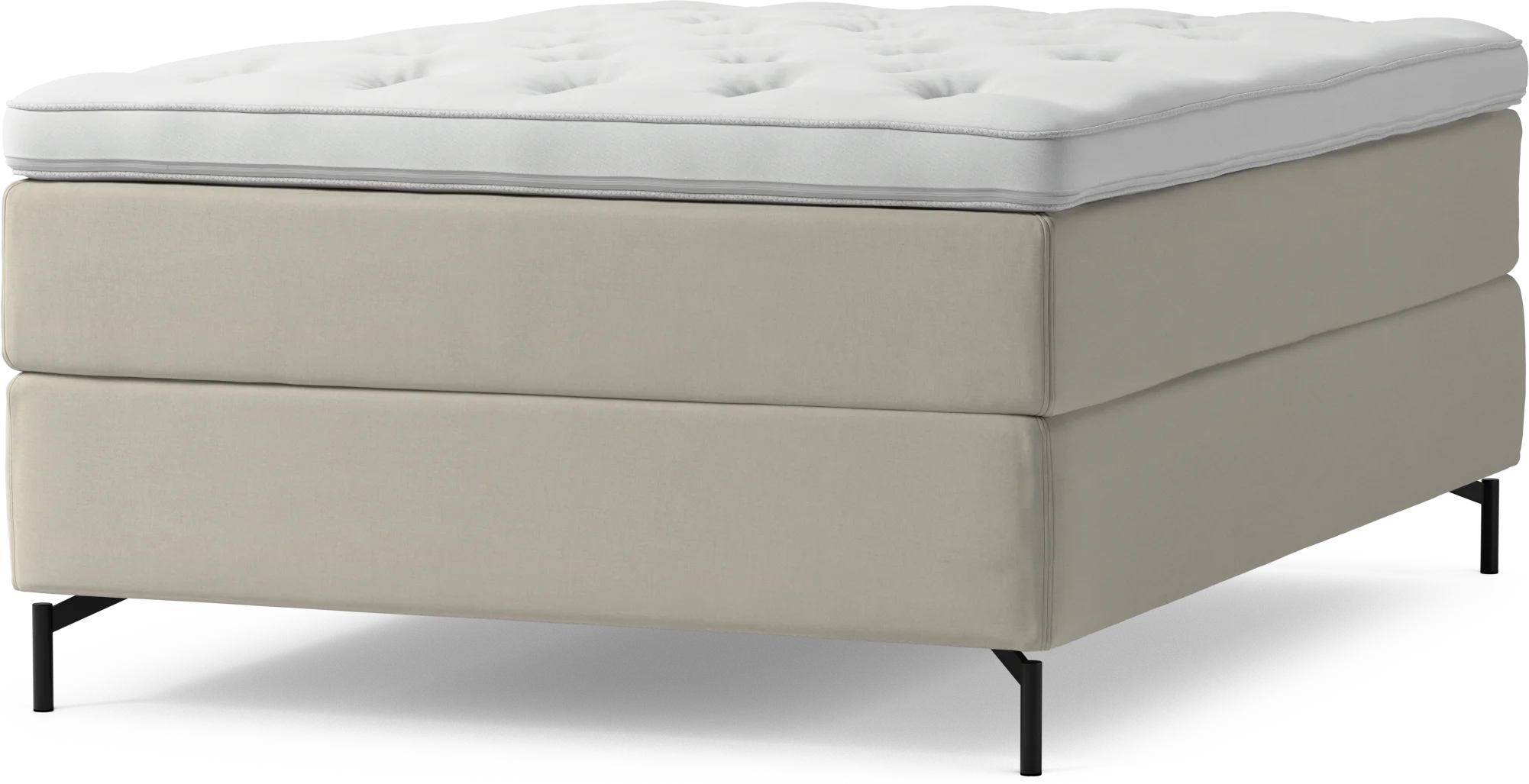 Delux Dream Kontinentalsäng, enkelsäng 140 cm med bäddmadrass och sängben 4nxai