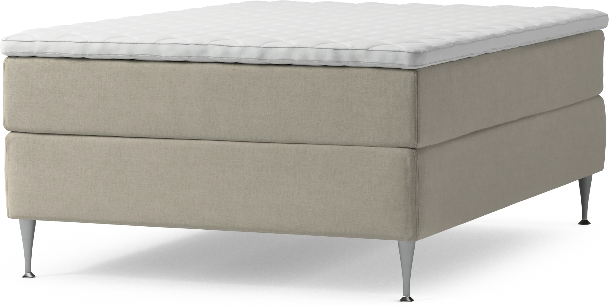 Delux Dream Kontinentalsäng, enkelsäng 140 cm med bäddmadrass och sängben gvMxC