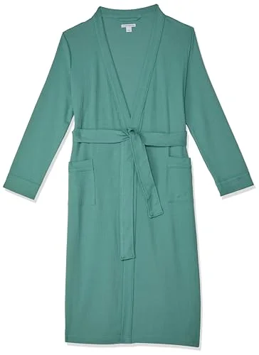 Amazon Essentials Women's Lätt våffelrock i full längd (finns plusstorlek), Blågrön, 1X 196433804480