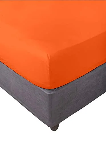 Lakan, elastisk, mjuk, bekväm, anti pilling. Bomull 50% polyester. Orange. 150 x 200 cm 9008837045035