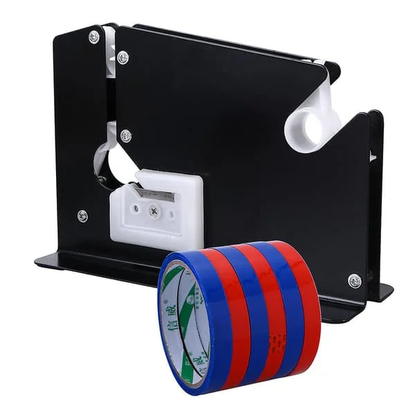 1 set tejpdispenser praktisk nackförseglare tejpdispenser stål påse avsmalnande med trimmer för vuxna kvinnor As Shown BGYP183223