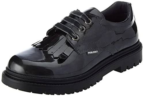 Pablosky 347859 Oxford, platt, grå, 34 EU 8445543029729