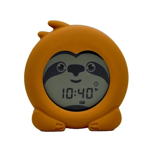 TensCare Sloth Clock väckarklocka för barn med sömntränarteknik, väckarklocka, dag och nattljus, brun, en storlek 5033435138371