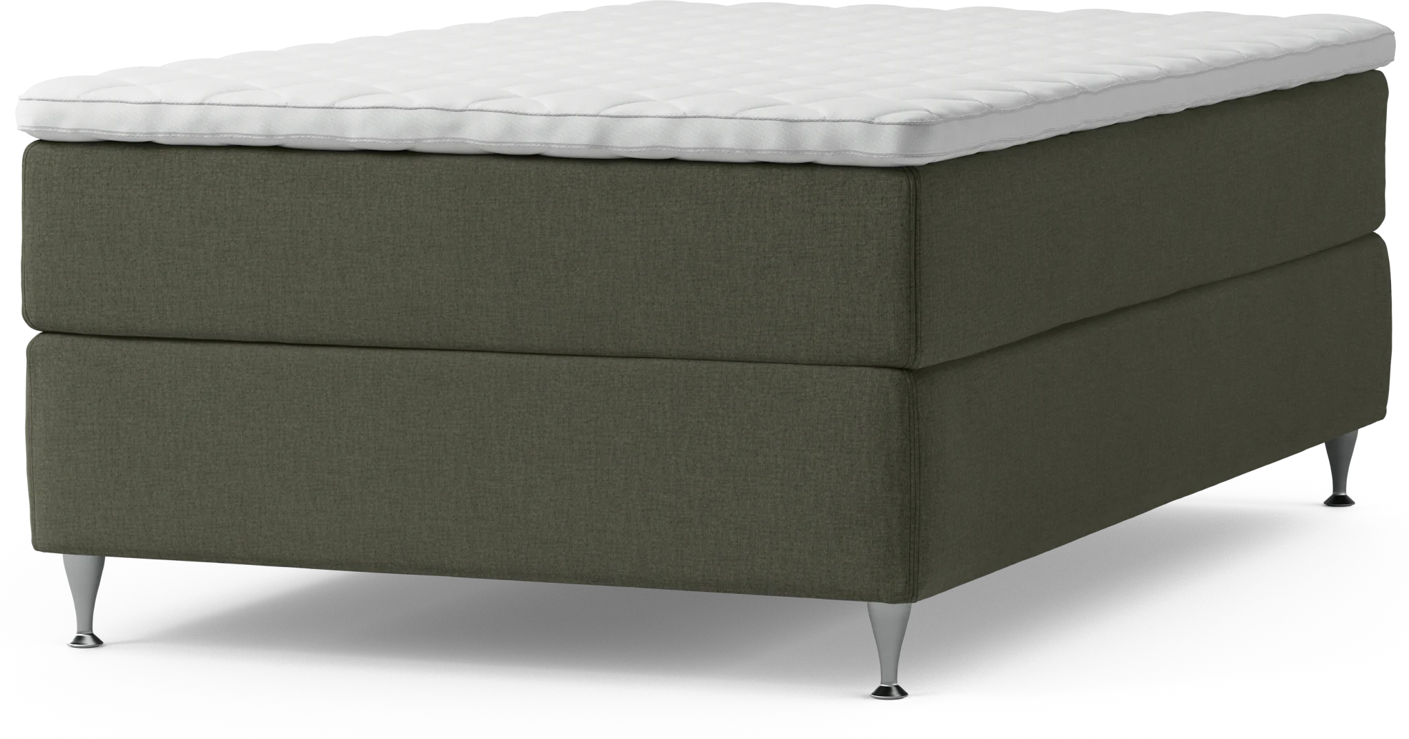 Delux Dream Kontinentalsäng, enkelsäng 120 cm med bäddmadrass och sängben b1TLS