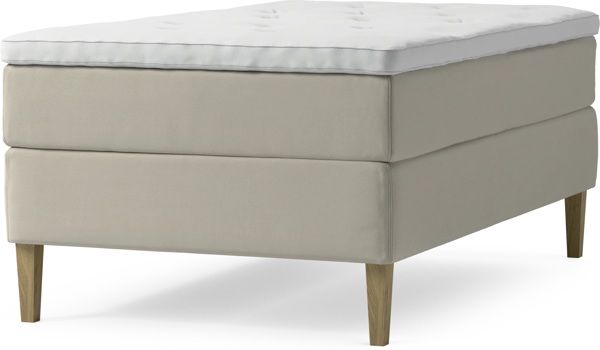 Delux Dream Kontinentalsäng, enkelsäng 120 cm med bäddmadrass och sängben Wnw0L