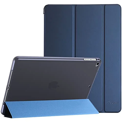 ProCase Fodral Skydd till iPad 9,7 tum 2018 6:e Gen / 2017 5:e Gen, Air 1/2, Mjuk TPU Baksida Skyddsfodral Smart Folio Case MarinblÄ 4259405526110