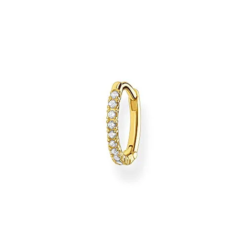 Thomas Sabo boucles d'oreilles créoles pierres blanches argent plaqué or CR659 414 14 4051245491203