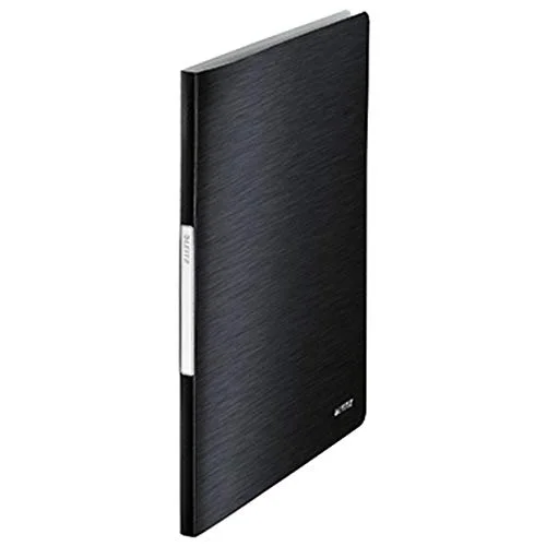 Leitz A4 displaybok, 40 fickor, 80 arkkapacitet, genomskinliga satin, svart, stilintervall, 39590094 4002432108268