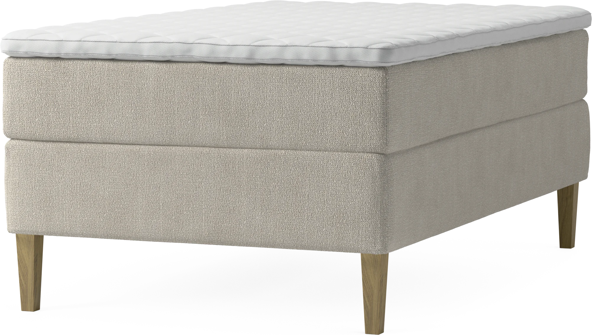 Delux Dream Kontinentalsäng, enkelsäng 120 cm med bäddmadrass och sängben CkOPE