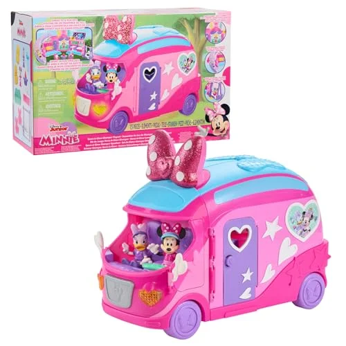 Mimmi Disney Junior Prestige Mouse campingbil set med 13 tillbehör, leksaker för barn från 3 år och äldre, exklusivt Amazon av Just Play 886144881978