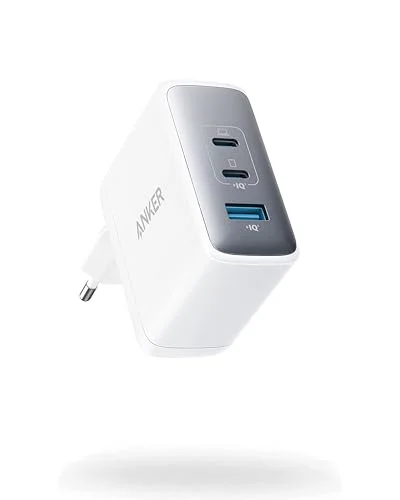 100W USB C laddare, Anker 736 Charger (Nano II) snabbladdare, 3 ports strömförsörjning för MacBook Pro/Air, iPad Pro, Galaxy S22/S20, iPhone 15/Pro (Vit) 194644096137