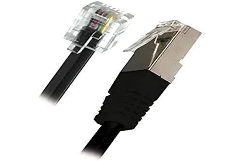 apm 570843 ADSL Rj11/Rj45 hane/hane kontakt svart 2 m lång mjuk och flexibel sladd för anslutning till hölje eller modem 3552725708435