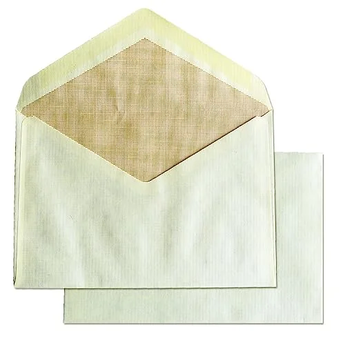 Papperskuvert, Kräm Färgkuvert, Standard Kommersiell storlek 120 x 176 mm, Gummerad stängning Papper kuvert för inbjudningar, frakt eller lagring · m office (500 st, 120x176mm) 8447031006229