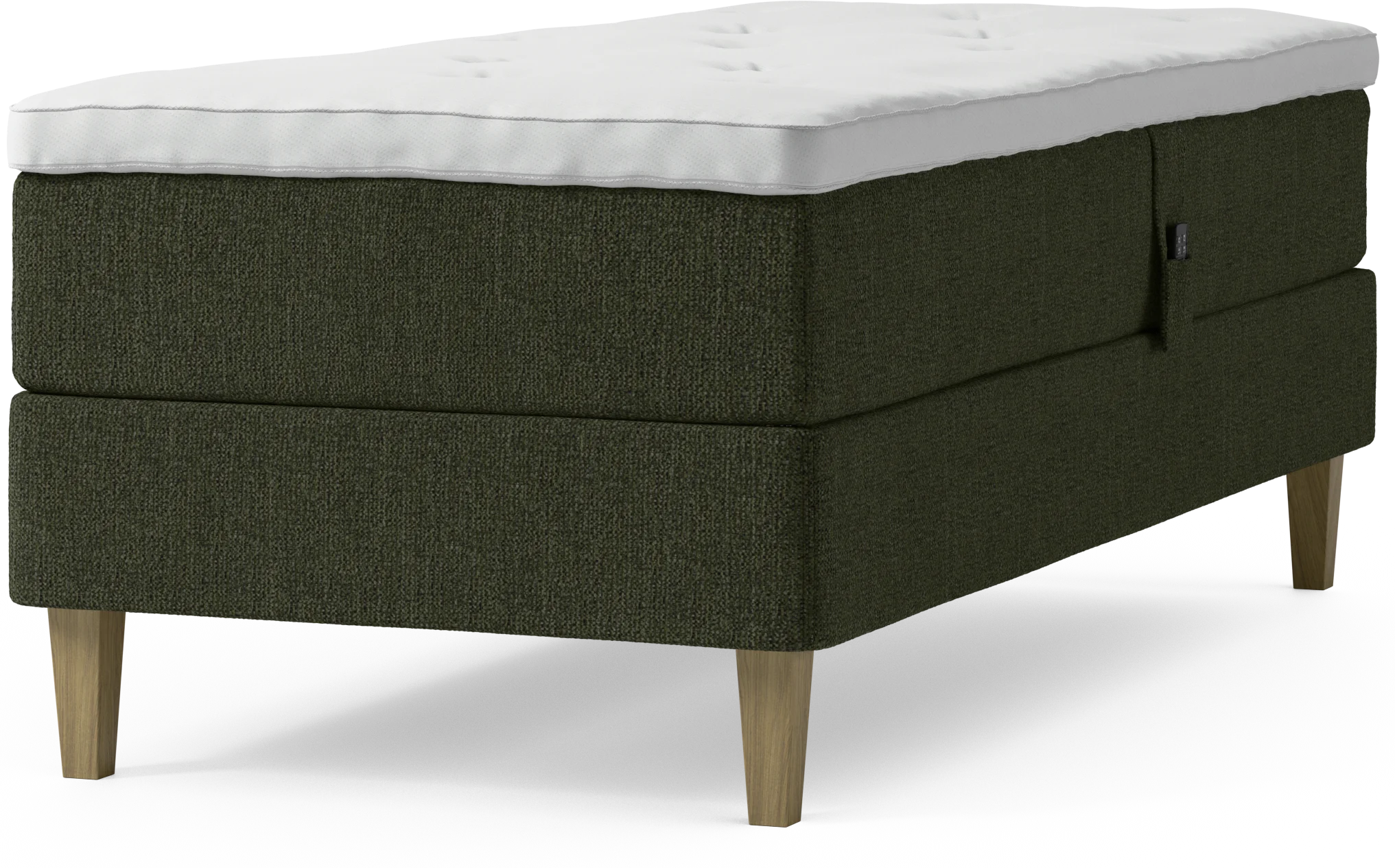 Delux Dream Ställbar säng, enkelsäng med bäddmadrass och sängben Q75ss