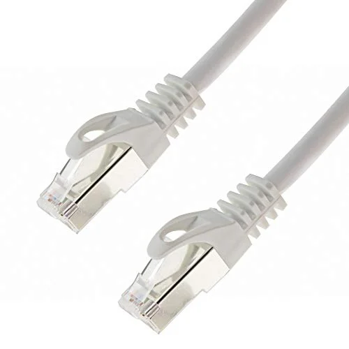 SeKi Nätverkskabel S/FTP PIMF Cat. 7 0,50 meter vit patchkabel Gigabit Ethernet LAN DSL CAT7 kabel 4053171976984