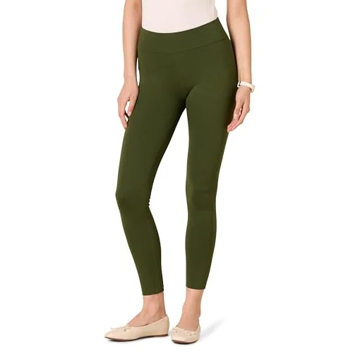 Amazon Essentials dam Ponte Legging (finns i plusstorlek), mörk oliv, X Small 196433778231