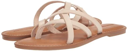 Amazon Essentials dam platta remsandaler att glida in i, ljus beige, 41,5 EU 196433169619