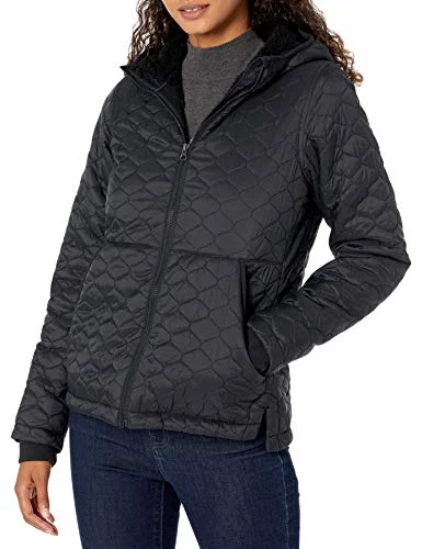 Amazon Essentials lättviktig vattentålig sherpa fodrad puffjacka med huva, svart, XX Large 195111124926