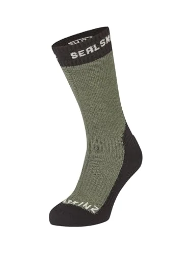 SEALSKINZ Stanfield unisex vattentäta extremt kallt väder medellånga merinoull fodrade strumpor utomhus, skidåkning och vintervandring frigör värme fukt 5055754464641